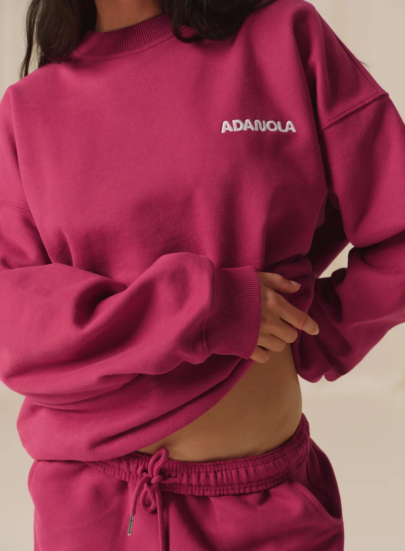 Movement Oversized Sweatshirt - Berry Red