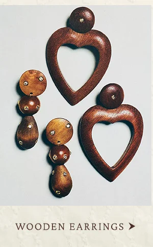 wooden earrings