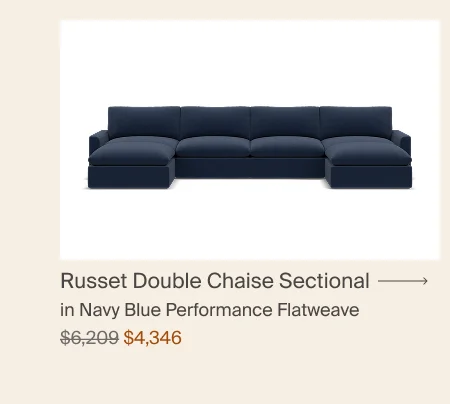 Russet 6-Piece Double Chaise Sectional