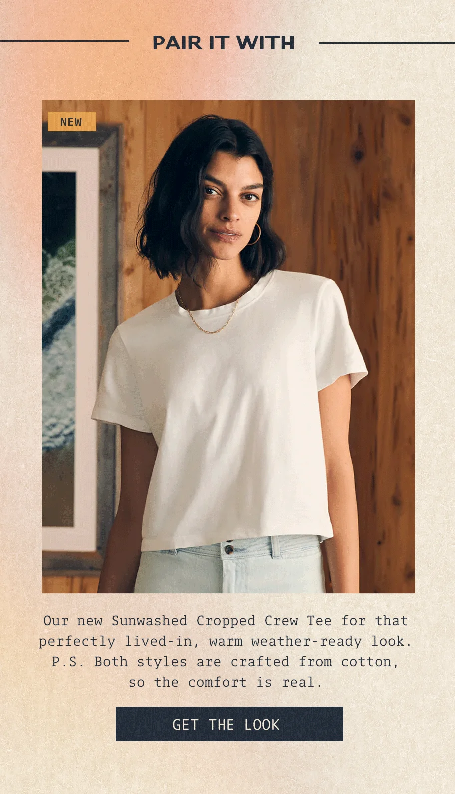 Sunwashed Crop Tee