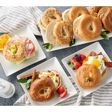 Just Bagels (18) 4oz Pre-Sliced Boiled NYC Bagels