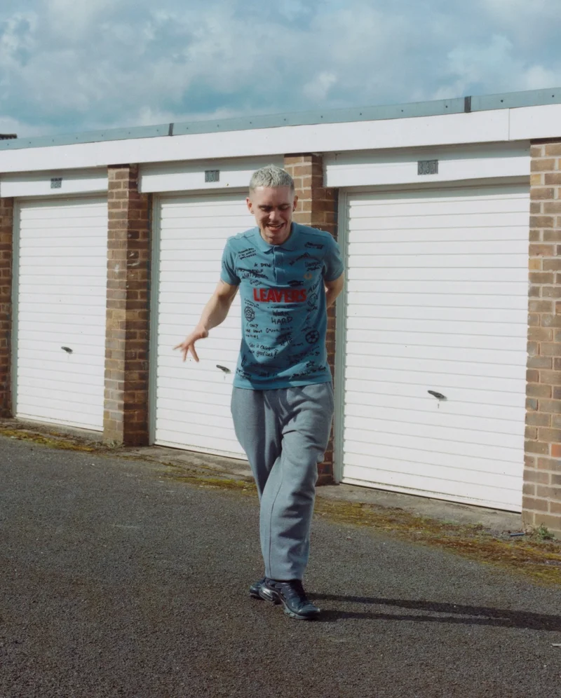 Corbin Shaw dancing in a Corbin Shaw x Fred Perry collaboration Fred Perry Shirt