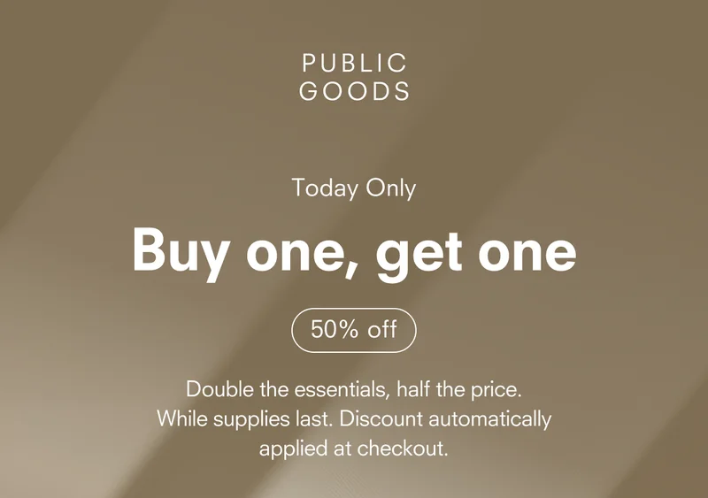 Today only: Buy one, get one 50% off