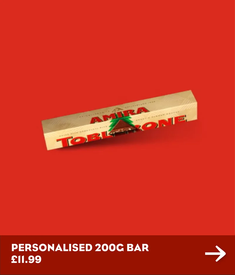 personalised 200g bar