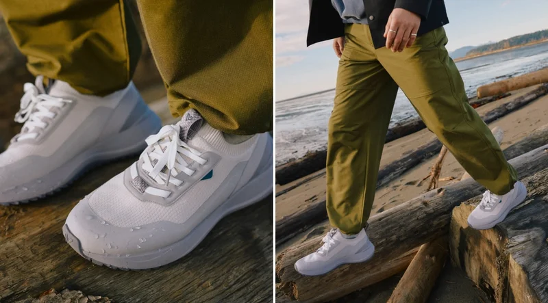2 lifestyle photos of the Stormburst Low Top in Quartzite.