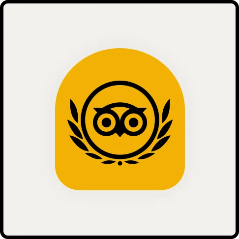 Image description: Yellow Travelers’ Choice Best of the Best logo.