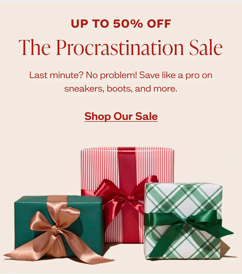 Shop Procrastination Sale