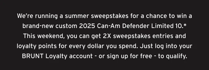 BRUNT UTV Sweepstakes