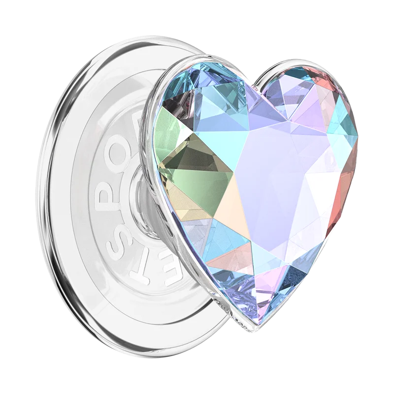 Image of Iridescent Dichroic Heart — MagSafe PopGrip