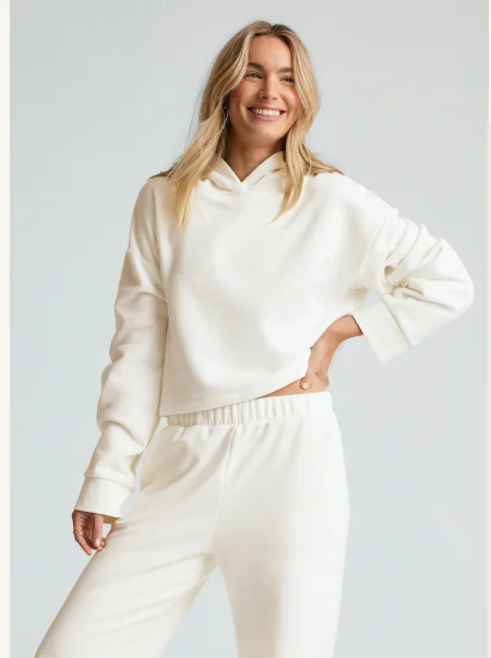 Happiness Fleece Cropped Hoodie