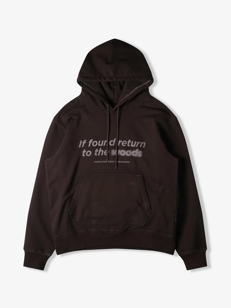 Image of Purple Mountain Observatory Garment Dyed Hoodie - Chocolate