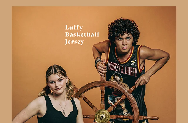 Product Shown: Luffy Basketball Jersey