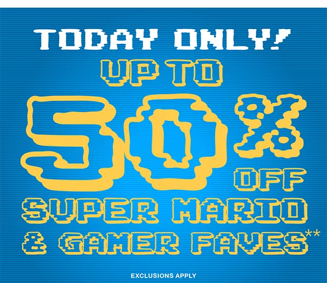 Today Only! Up to 50% off Super Mario and Gamer Faves