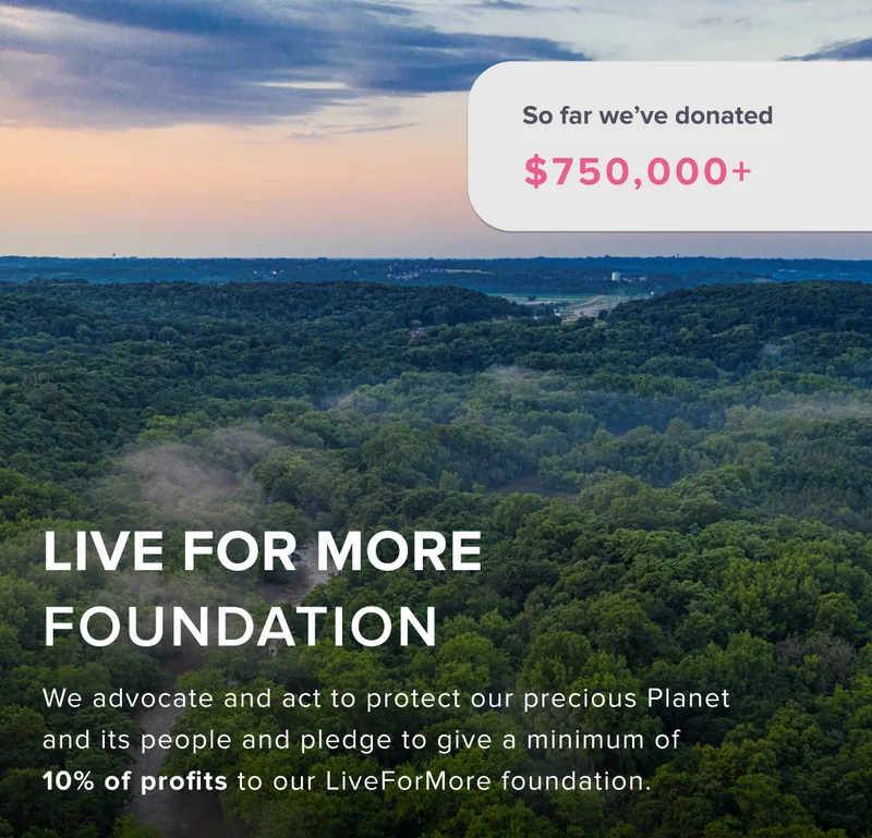 The Live For More Foundation - so far we have donated over $600,000