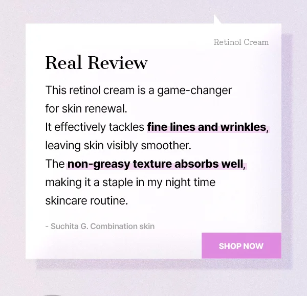 Retinol, Real Review! Read More →
