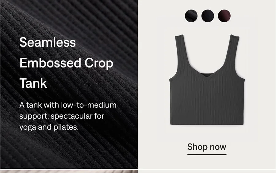 Seamless Embossed Crop Tank