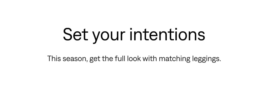 Set your intentions