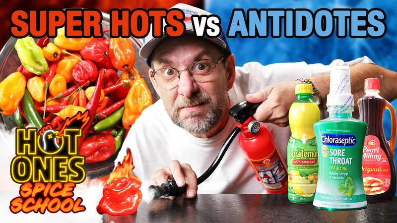 Smokin' Ed Currie tests every spicy food antidote on Spice School.