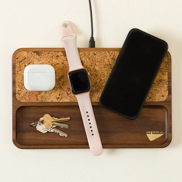 Wooden Wireless Phone Charger Valet