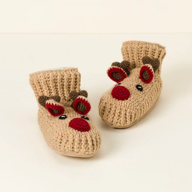 Red Nosed Reindeer Comfy Slippers