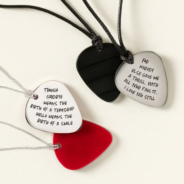 Lyrical Guitar Pick Necklace