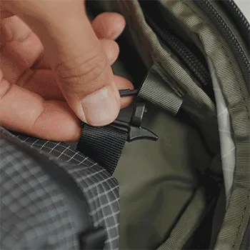 Waterproof Clip-in Pouch in the new Aero Travel Backpack