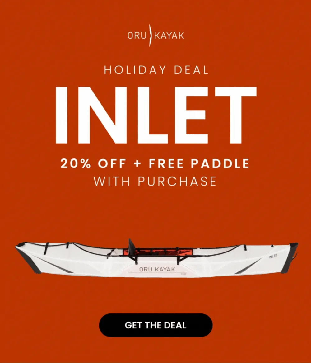 Holiday Deal Inlet 20% Off + Free Paddle with Purchase