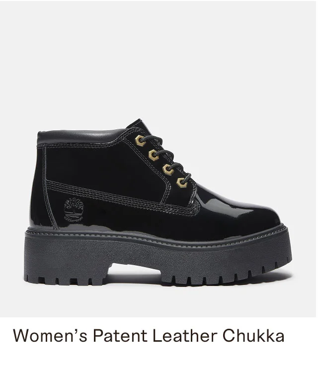 Women's Patent Leather Chukka