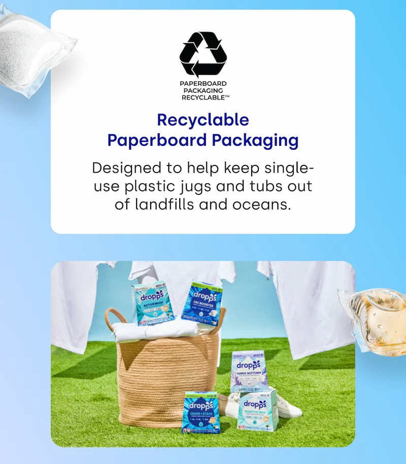 Recyclable Paperboard Packaging Designed to help keep single-use plastic jugs and tubs out of landfills and oceans.