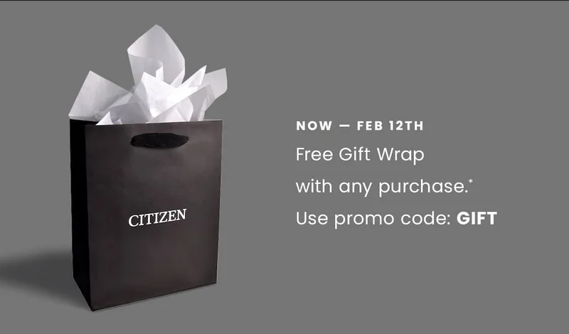 Now-Feb 12th: Free Gift Wrapwith any purchase.*Use promo code: discount code