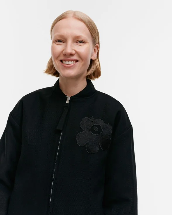 Monumentti Solid wool bomber coat