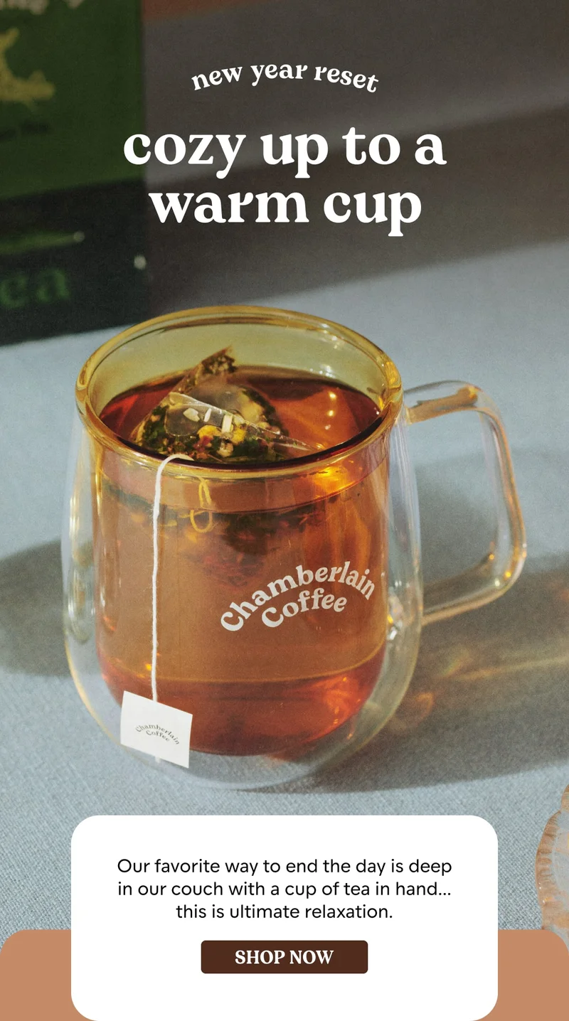 cozy up to a warm cup
