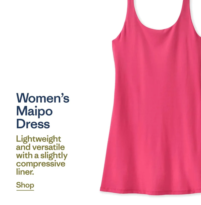 Women's Maipo Dress. Lightweight and versatile with a slightly compressive liner. Shop.
