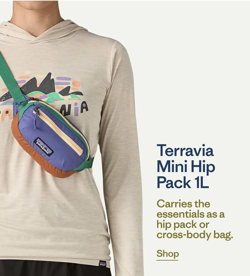 Terravia Mini Hip Pack 1 Liter. Carries the essentials as a hip pack or cross-body bag. Shop.