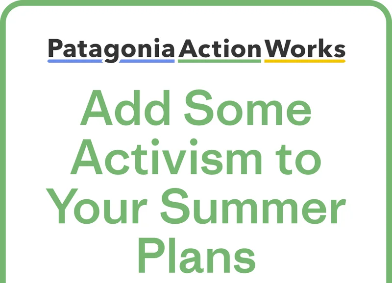 Patagonia Action Works. Add Some Activism to Your Summer Plans.