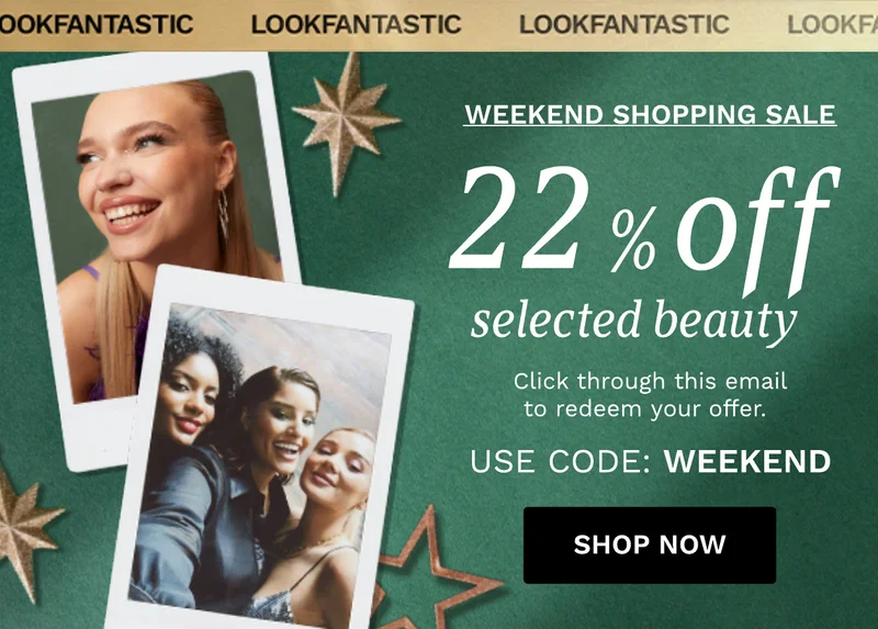 WEEKEND SHOPPING SAVE 22 PERCENT