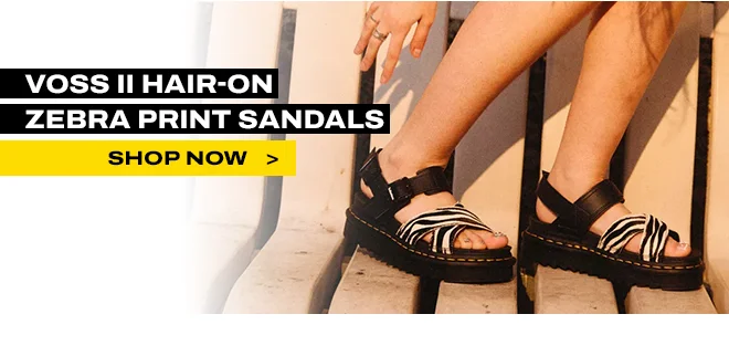 Voss II Hair-On Zebra Print Sandals