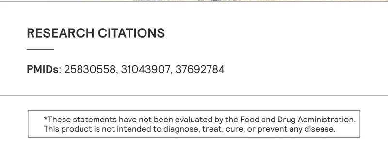 Research Citations. These statements have not been evaluated by the Food and Drug Administratoin. This product is not intended to diagnose, treat, cure, or prevent any disease.