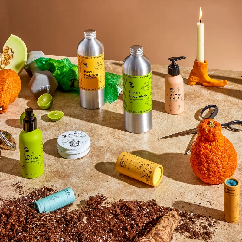 A collection of some of our favorite products in a foody set up