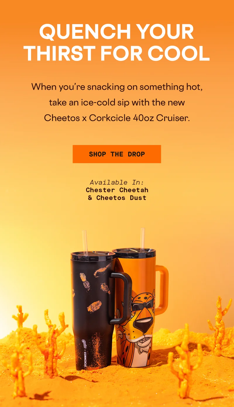 Cheetos x Corkcicle 40oz Cruiser - Available In: Chester Cheetah & Cheetos Dust