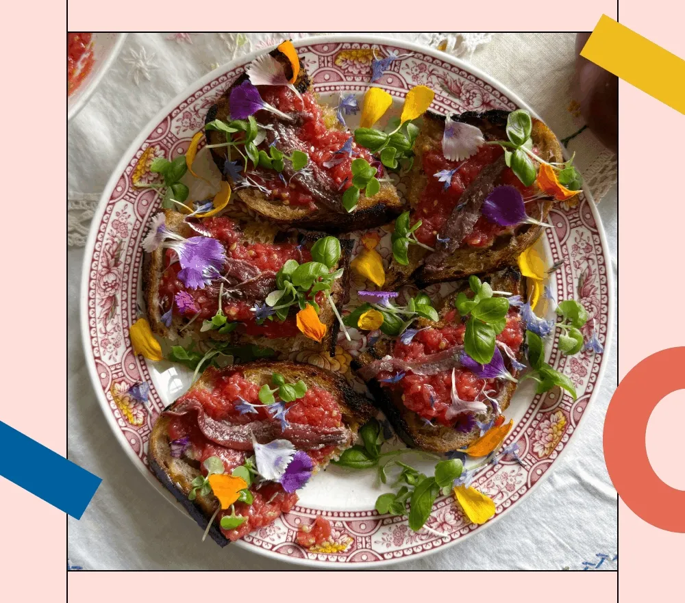 Pan Con Tomate with Anchovies and Pizza Oil