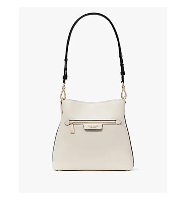 Hudson Colorblocked Pebbled Leather Shoulder Bag