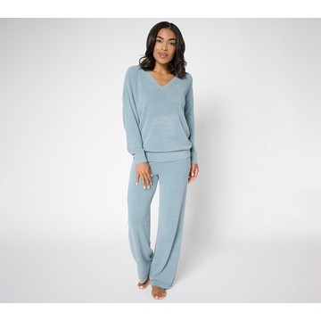 Barefoot Dreams CozyChic Ultra Lite V-Neck Pullover and Pant Set