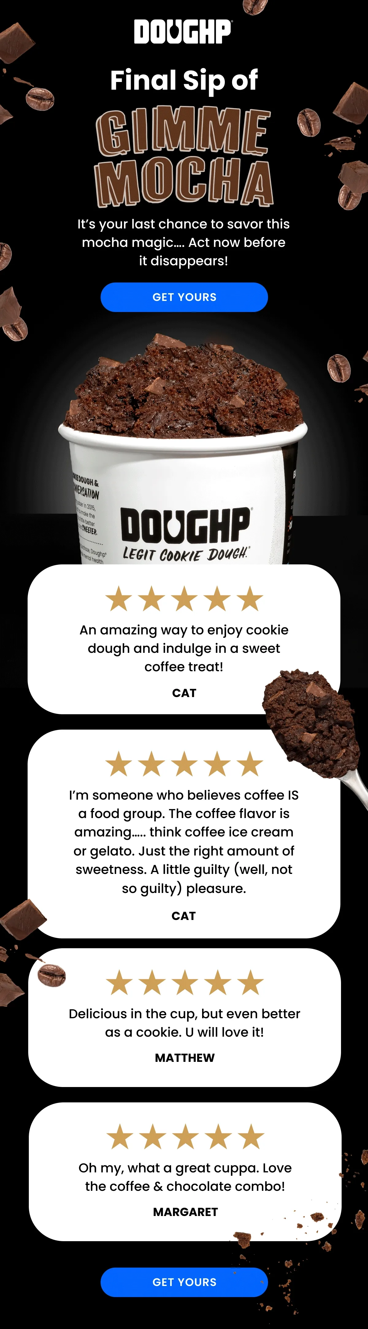 Mocha Coffee Edible Cookie Dough Limited Edition Flavor