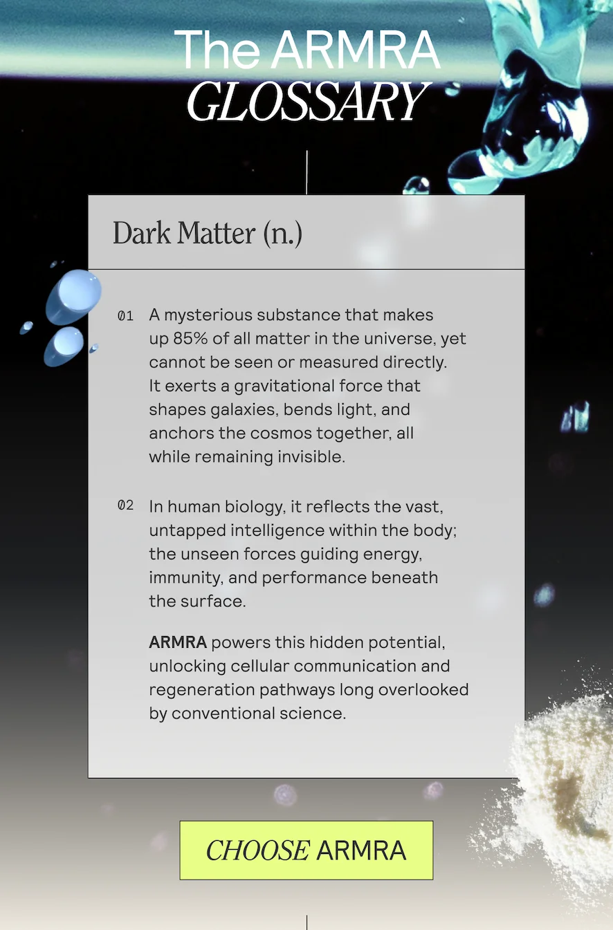 THE ARMRA GLOASSARY: Dark Matter