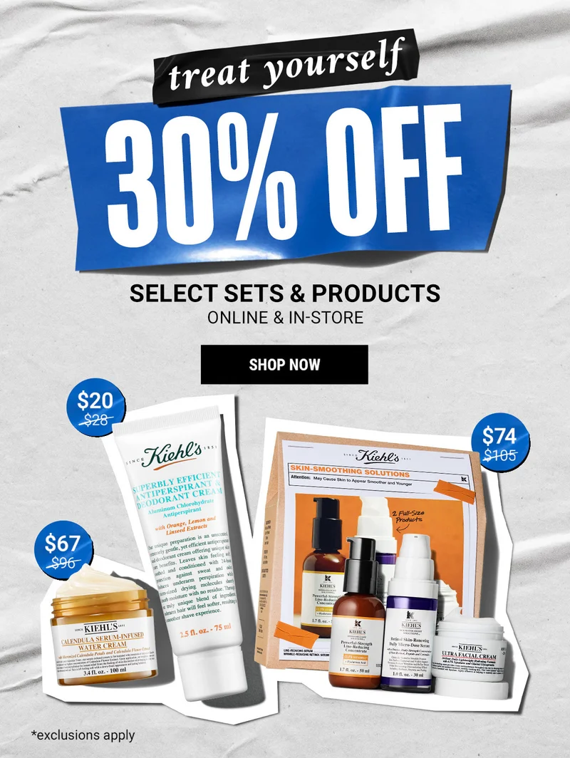 treat yourself 30% OFF