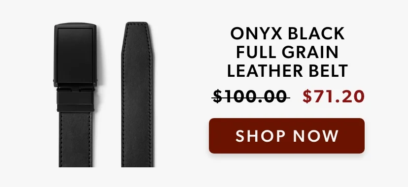 Onyx Black Full Grain Leather Belt
