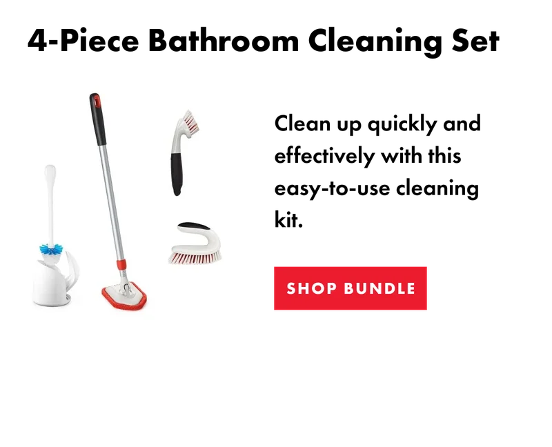 4 piece bathroom cleaning set.