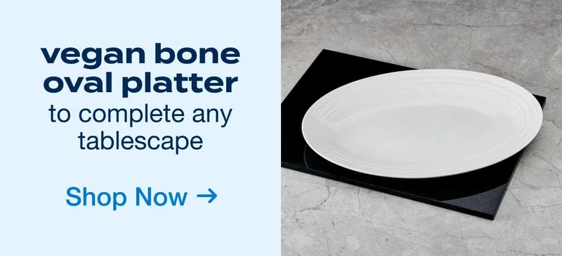 Mikasa Kamryn Vegan Bone Oval Platter, 14-Inch