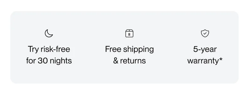 Try risk-free for 30 nights | Free shipping & returns | 5-year warranty